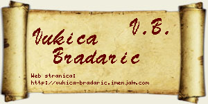Vukica Bradarić vizit kartica